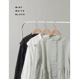 ウエストマークデザインでスタイルアップ スタンドカラーチュニックシャツブラウス | Re:EDIT | 詳細画像2