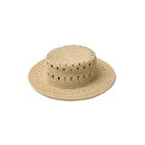 ライトベージュ(003) | シンプルな大人デザインのカンカン帽 透かし編みカンカン帽 帽子/ハット | Re:EDIT