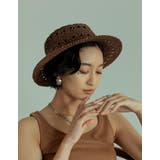 ブラウン(009) | シンプルな大人デザインのカンカン帽 透かし編みカンカン帽 帽子/ハット | Re:EDIT