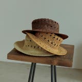 シンプルな大人デザインのカンカン帽 透かし編みカンカン帽 帽子/ハット | Re:EDIT | 詳細画像1 