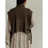 プラスオンするだけで即トレンドスタイルへ サイドリボンタートルネックニットベスト… | Re:EDIT | 詳細画像15 