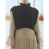 プラスオンするだけで即トレンドスタイルへ サイドリボンタートルネックニットベスト… | Re:EDIT | 詳細画像3 