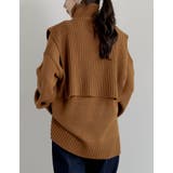 [2点セット]Vネックニットプルオーバー×タートルネックベストSET | Re:EDIT | 詳細画像22 