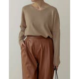 ベージュ(004) | シンプルだからこそシルエットや着心地にこだわって Vネックニットプルオーバー | Re:EDIT