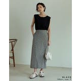 ストレートシルエットできれい見えが叶う大人スカート チェック柄ストレートスカート | Re:EDIT | 詳細画像4
