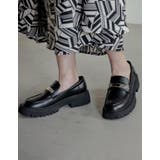 ブラック(001) | プラットフォームデザインが旬のクラシックローファー | Re:EDIT