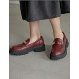 ボルドー(012) | プラットフォームデザインが旬のクラシックローファー | Re:EDIT