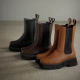 厚底がトレンドライクなサイドゴアブーツ スクエアトゥサイドゴアブーツ シューズ | Re:EDIT | 詳細画像1