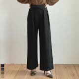 程よいワイドシルエでスタイルアップ フロントクロスワイドパンツ パンツ | Re:EDIT | 詳細画像1