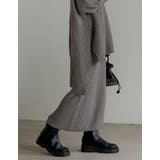 グレー(005) | 大人のリラックススタイルに [低身長サイズ有]鹿の子編みストレートニットスカート… | Re:EDIT