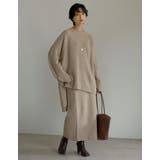 大人のリラックススタイルに [低身長サイズ有]鹿の子編みストレートニットスカート… | Re:EDIT | 詳細画像11 