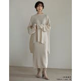 大人のリラックススタイルに [低身長サイズ有]鹿の子編みストレートニットスカート… | Re:EDIT | 詳細画像16 