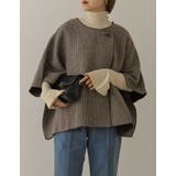 チェックブラウン(009) | インナー合わせが魅力的なポンチョアウター ダブルフェイスチェックポンチョコート | Re:EDIT