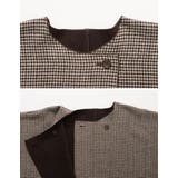 インナー合わせが魅力的なポンチョアウター ダブルフェイスチェックポンチョコート | Re:EDIT | 詳細画像15