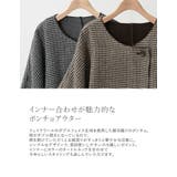 インナー合わせが魅力的なポンチョアウター ダブルフェイスチェックポンチョコート | Re:EDIT | 詳細画像5