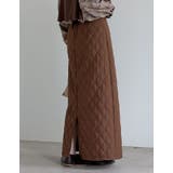 ブラウン(009) | こだわりの洗練されたシルエット キルティングIラインロングスカート スカート | Re:EDIT