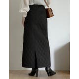 こだわりの洗練されたシルエット キルティングIラインロングスカート スカート | Re:EDIT | 詳細画像16