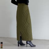 こだわりの洗練されたシルエット キルティングIラインロングスカート スカート | Re:EDIT | 詳細画像1
