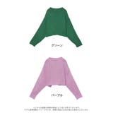 カラーで着こなす短丈ニット アウトリンキングクロップドニットプルオーバー トップス | Re:EDIT | 詳細画像15