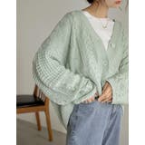 ランダムリブのざっくり編みショートカーデ ケーブル編ショートニットカーディガン | Re:EDIT | 詳細画像25