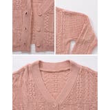 ランダムリブのざっくり編みショートカーデ ケーブル編ショートニットカーディガン | Re:EDIT | 詳細画像26