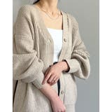 [低身長サイズ有]ビッグシルエットリサイクルMIXニットカラーカーディガン | Re:EDIT | 詳細画像13 