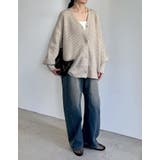 [低身長サイズ有]ビッグシルエットリサイクルMIXニットカラーカーディガン | Re:EDIT | 詳細画像14 