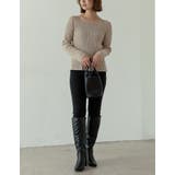 [2点セット]ランダムリブニット×プチハイネックニットベストアンサンブル | Re:EDIT | 詳細画像27 