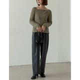 [2点セット]ランダムリブニット×プチハイネックニットベストアンサンブル | Re:EDIT | 詳細画像32 