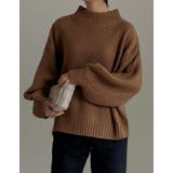 丸みをおびたシルエが魅力の鹿の子編みニット 鹿の子編みバルキーニットトップス ト… | Re:EDIT | 詳細画像4