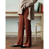 ブラウン(009) | キックフレアリブニットリラックスパンツ パンツ パンツ | Re:EDIT