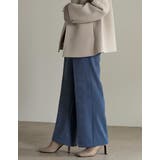 コーデを新鮮に見せてくれるストレートパンツ ピーチサテンタックストレートパンツ | Re:EDIT | 詳細画像17