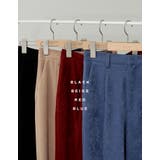 コーデを新鮮に見せてくれるストレートパンツ ピーチサテンタックストレートパンツ | Re:EDIT | 詳細画像2