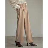 コーデを新鮮に見せてくれるストレートパンツ ピーチサテンタックストレートパンツ | Re:EDIT | 詳細画像9