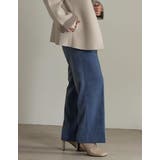 コーデを新鮮に見せてくれるストレートパンツ ピーチサテンタックストレートパンツ | Re:EDIT | 詳細画像25