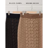 モードかつ洗練された雰囲気のニットスカート [低身長サイズ有]グラフィックジャガ… | Re:EDIT | 詳細画像2 