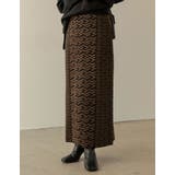 モードかつ洗練された雰囲気のニットスカート [低身長サイズ有]グラフィックジャガ… | Re:EDIT | 詳細画像3 