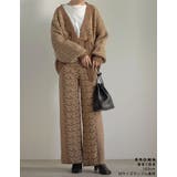 旬の幾何学柄を取り入れたゆったりニットカーディガン | Re:EDIT | 詳細画像12