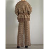 旬の幾何学柄を取り入れたゆったりニットカーディガン | Re:EDIT | 詳細画像15