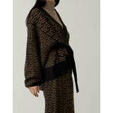 旬の幾何学柄を取り入れたゆったりニットカーディガン | Re:EDIT | 詳細画像7