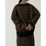 旬の幾何学柄を取り入れたゆったりニットカーディガン | Re:EDIT | 詳細画像8