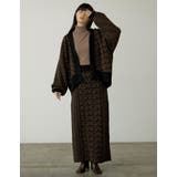 旬の幾何学柄を取り入れたゆったりニットカーディガン | Re:EDIT | 詳細画像9