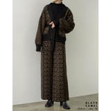 旬の幾何学柄を取り入れたゆったりニットカーディガン | Re:EDIT | 詳細画像10