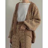 旬の幾何学柄を取り入れたゆったりニットカーディガン | Re:EDIT | 詳細画像23