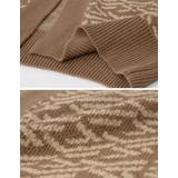 旬の幾何学柄を取り入れたゆったりニットカーディガン | Re:EDIT | 詳細画像26