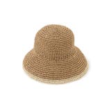 ベージュ(004) | ナチュラルな雰囲気が大人の魅力を引き立てる ライン編みペーパーハット 帽子 | Re:EDIT