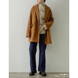ビッグカラーで大人のこなれ感 カットメルトンダブルミドルコート ジャケット | Re:EDIT | 詳細画像14