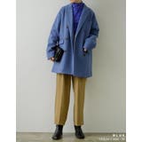 ビッグカラーで大人のこなれ感 カットメルトンダブルミドルコート ジャケット | Re:EDIT | 詳細画像16