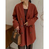 ビッグカラーで大人のこなれ感 カットメルトンダブルミドルコート ジャケット | Re:EDIT | 詳細画像4