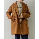 ビッグカラーで大人のこなれ感 カットメルトンダブルミドルコート ジャケット | Re:EDIT | 詳細画像5